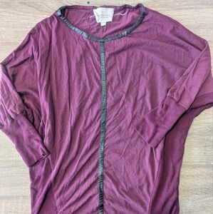 Vince Camuto Plum Top with Black Accents